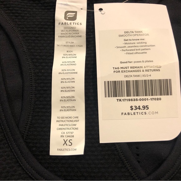 NWT Fabletics Delta Razorback Tank - Picture 5 of 6